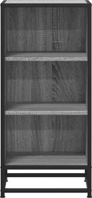 vidaXL Ραφιέρα Γκρι Sonoma 35,5x35x76 εκ. Επεξ. Ξύλο + Μέταλλο