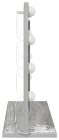 vidaXL Καθρέφτης Vanity  Γκρι Sonoma MDF, Γυαλί 60 x 45 x 18 εκ.