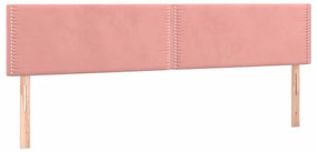 vidaXL Κρεβάτι Boxspring με Στρώμα Ροζ 120x190 εκ. Βελούδινο