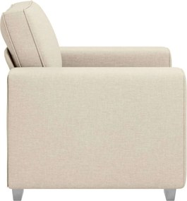 vidaXL Καθίσμα Σαλονιού Μπεζ 100 cm Ύφασμα μείγματος λινών