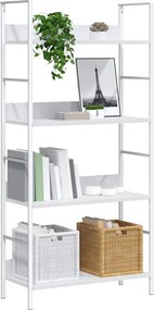 vidaXL Ραφιέρα 4 Επιπέδων Λευκή 60x27,6x124,5 εκ. Επεξεργασμένο Ξύλο