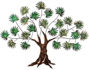 Διακοσμητικό Τοίχου Maple 930DYU1249 90x115cm Multi-Green Wallity Μέταλλο