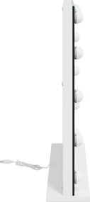 vidaXL Καθρέφτης Vanity LED Λευκό 50 x 10 x 44 εκ Γυαλί και Χάλυβας