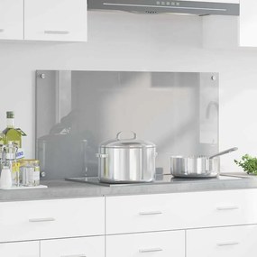 vidaXL Φωτιστικό Πίνακα Κουζίνας Ανοιχτό Γκρι 100x50x0,6 εκ Σκληρυμένο Γυαλί