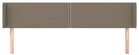 vidaXL Κεφαλάρι με Πτερύγια Taupe 163x16x78/88 εκ. Υφασμάτινο