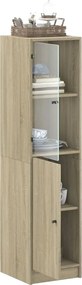 vidaXL Ντουλάπι Sonoma Δρυς 35 x 37 x 142 εκ. με Γυάλινη Πόρτα
