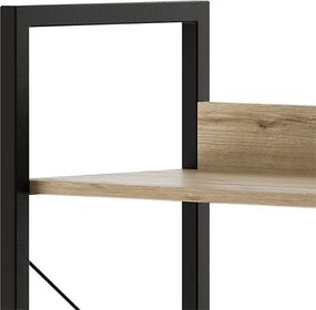 Βιβλιοθήκη Connect Megapap χρώμα florida oak 73x35x172εκ.