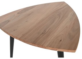 Τραπεζάκι Καφέ DKD Home Decor Μέταλλο ξύλο ακακίας 90 x 90 x 76 cm
