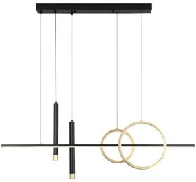 Κρεμαστό Φωτιστικό Οροφής LED Χρυσό-Μαύρο Combo 4270600 Viokef 4270600 Μαύρο-Χρυσό