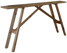 Κονσόλα Roosevelt pakoworld καρυδί ξύλο πεύκου 35mm καρυδί 119x29x80εκ