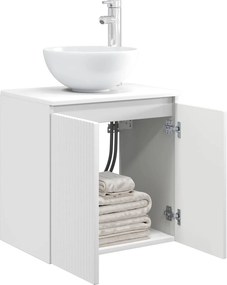 vidaXL Επιτοίχια Λεκάνη Έπιπλο Λευκό 49,5 x 35 x 63 εκ