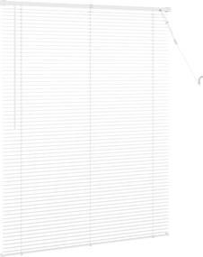 vidaXL Βενετσιάνικη Σκίαση Λευκός 150 x 120 cm PVC