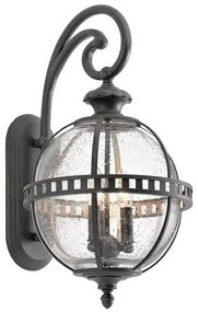 Φανάρι  Απλίκα Φωτιστικό Τοίχου 3xE14 IP44  58cm  Halleron Elstead Lighting-KL-HALLERON-2M-Γκρι KL-HALLERON-2M