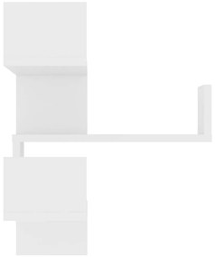 vidaXL Γωνιακές Ραφιέρες Τοίχου 2 τεμ. Λευκές 40x40x50 εκ. Επεξ. Ξύλο