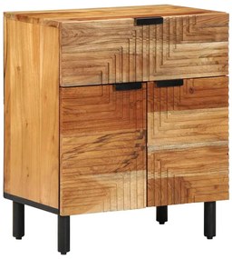 vidaXL Κομοδίνο με συρτάρι Καφέ 50 x 33 x 60 εκ Μασίφ ξύλο ακακίας