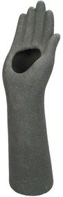Βάζο ArteLibre Χειροποίητο Γκρι Κεραμικό 11.6x8.1x32.5cm