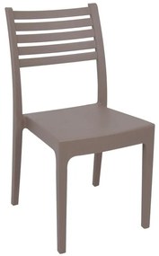 OLIMPIA Καρέκλα Τραπεζαρίας Κήπου Στοιβαζόμενη, PP - UV Protection, Απόχρωση Tortora  46x52x86cm [-Μπεζ-Tortora-Sand-Cappuccino-] [-PP - PC - ABS-] Ε345,4
