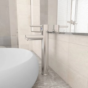 vidaXL Μπαταρία Μπάνιου Αναμεικτική Ασημί 12 x 30 εκ.
