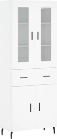 vidaXL Ντουλάπι Λευκό 69,5x34x180 εκ. από Επεξεργασμένο Ξύλο