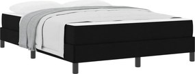 vidaXL Κρεβάτι με ελατήρια Μαύρο 140 x 190 cm ύφασμα