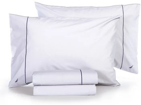 Σετ Σεντονια Βαμβακερα Υπερδιπλα Nautica - Nau Wave Solid 240Χ270 - Λευκό - Nef-Nef Homeware