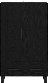 vidaXL Highboard Μαύρη Οξυά 69,5 x 30 x 115 εκ Επεξεργασμένο ξύλο
