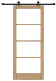 vidaXL Συρόμενη Πόρτα ORKDAL Καφέ 86 x 211 cm Ξύλο και μέταλλο
