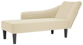 vidaXL Σαλόνι πολυθρόνας με δεξί μπράτσο Ύφασμα κρεμ