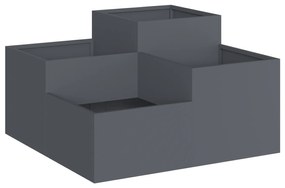 vidaXL Κήπος Γλάστρα 100x100x48 εκ. Ανθρακί Ατσάλι