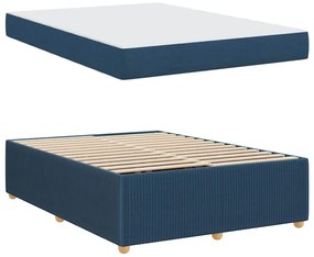 vidaXL Σκελετός Κρεβατιού Άλλο Μπλε 140 x 200 cm ύφασμα