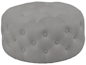 Σκαμπό-πουφ Ferdia βελούδο γκρι Φ59x28.5εκ 59x59x28.5 εκ.