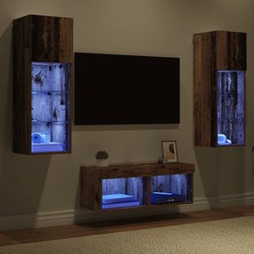 vidaXL Βάσεις τηλεόρασης 4 pcs Artisan Oak Επεξεργασμένο ξύλο