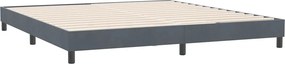 vidaXL Box Spring Κρεβάτι χωρίς στρώμα Σκούρο γκρι Βελούδινο