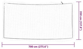 vidaXL Δίχτυ για Τρέιλερ με Ελαστικό Σχοινί Λευκή 7x3,5 μ. από PP
