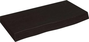 vidaXL Πάγκος Μπάνιου Σκούρο Καφέ 60x30x(2-6) εκ. Επεξεργ. Μασίφ Ξύλο