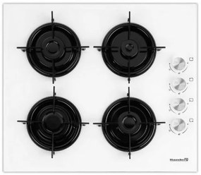 HAUSBERG HB-563AB Λευκή Γυάλινη Εντοιχιζόμενη Εστία