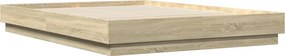 vidaXL Πλαίσιο Κρεβατιού Sonoma Δρυς 140x200 εκ. Επεξεργασμένο Ξύλο