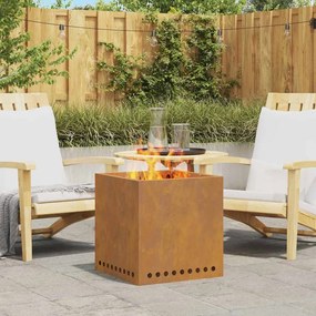 vidaXL Ατμός Πυροσβεστήρας Τετράγωνος 48x48x50 εκ Κατεργασμένο Χάλυβα