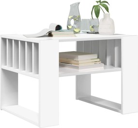 vidaXL Τραπεζάκι σαλονιού Λευκό 66 x 49,5 x 45 εκ. Επεξεργασμένο ξύλο