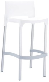 Siesta Gio* Barstool White 75c Alu PL metax-01-00-2558 διάστ.45.0000 x 39.0000 x 96.0000