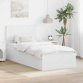 vidaXL Σκελετός Κρεβατιού Λευκό 100 x 200 cm Επεξεργασμένο ξύλο