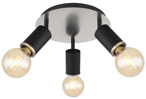 Σποτ Globo Lighting Joseba 54032-3B Νίκελ Ματ-Ξύλο Μαύρο