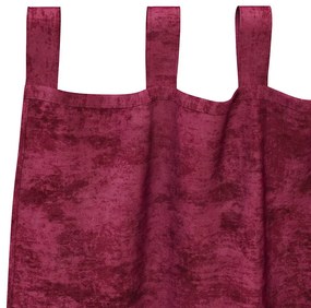vidaXL Κουρτίνα με κουρτίνες 2 pcs Κόκκινο 140 x 140 cm Βελούδο