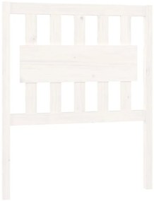 vidaXL Κεφαλάρι Κρεβατιού Λευκό 80,5 x 4 x 100 εκ. Μασίφ Ξύλο Πεύκου