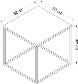 Βοηθητικό Τραπεζάκι Λευκό CAORA 52x50x50
