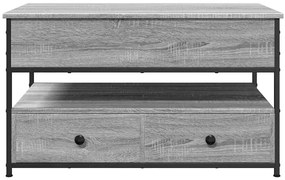 vidaXL Τραπεζάκι Σαλονιού Γκρι Sonoma 85x50x50 εκ. Επεξ. Ξύλο/Μέταλλο