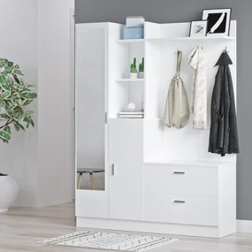 Έπιπλο Εισόδου Λευκό DD5 140x36,8x181,8