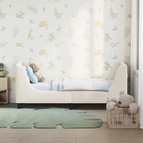 vidaXL Κρεβατική βάση για παιδιά με προσκέφαλο Κρεμ 70 x 140 cm