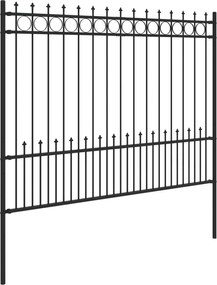 vidaXL Φράχτης Σπάικ Ρινγκ Μαύρο 200 x 200 cm