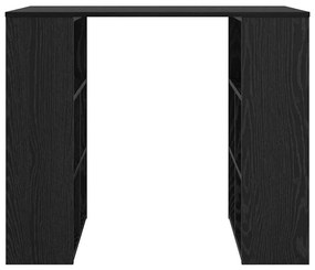 vidaXL Γραφείο με ράφι Μαύρη δρυς 90 x 50 x 75 εκ. Επεξεργασμένο ξύλο